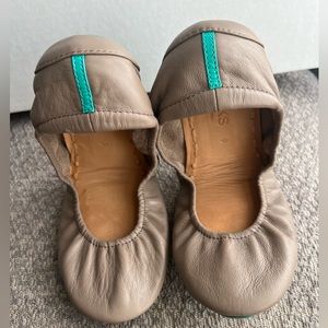 Tieks By Gavrielli Ballet Slippers Size 9 Taupe Gray Leather Women's Shoes
